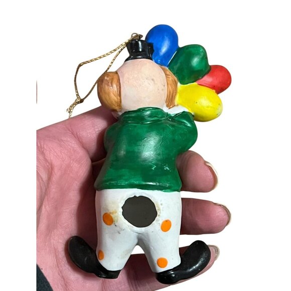 Vintage Retro Christmas Around The World Set Of 3 Circus Clown Ornaments Ceramic - Picture 16 of 16